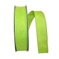 Reliant Ribbon Everyday Linen Value Wired Edge Ribbon Lime 1.5 in. x 50 yards 92573W-204-09K